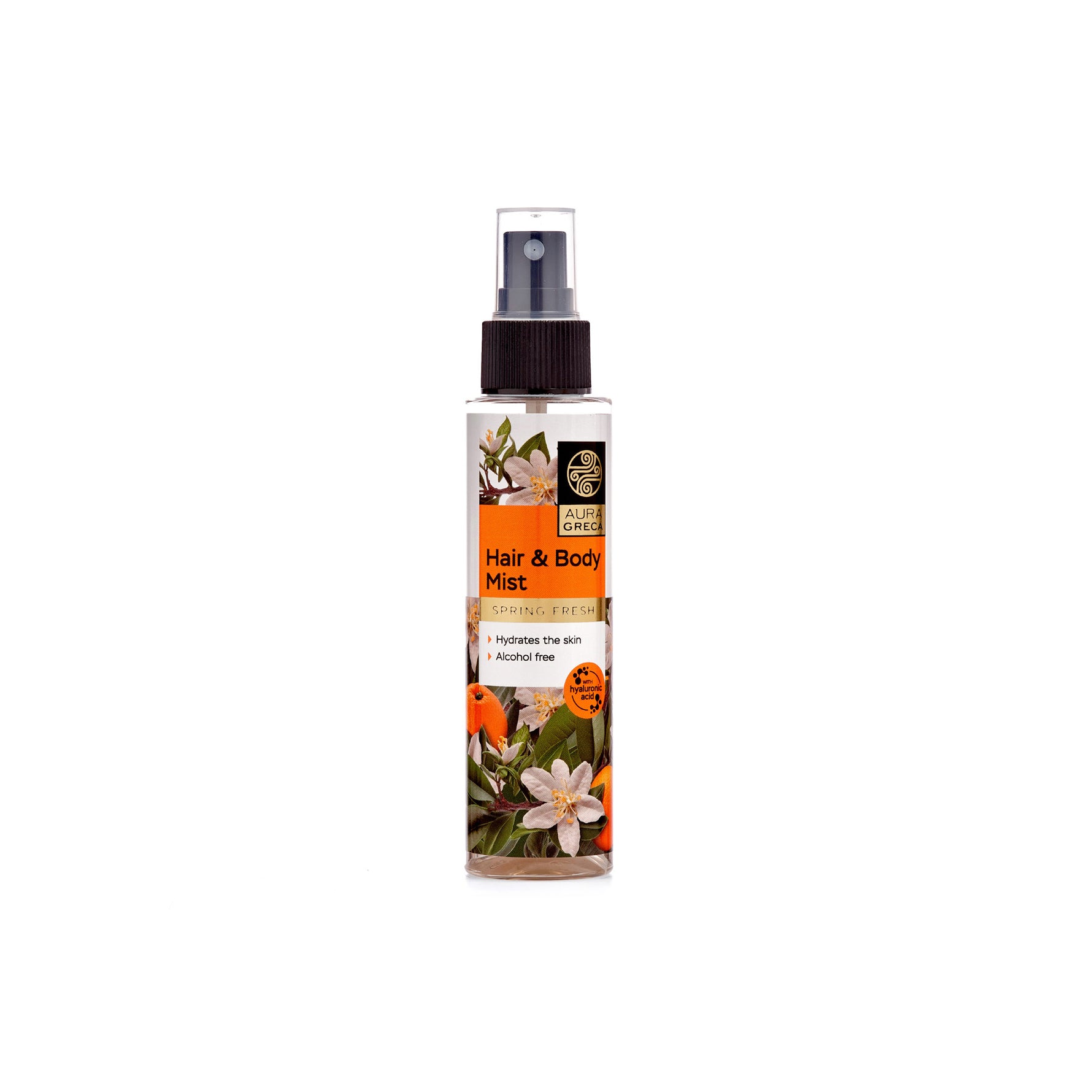 Aura Greca Hair & Body Mist Spring Fresh – A refreshing alcohol-free mist enriched with hyaluronic acid and aloe vera.