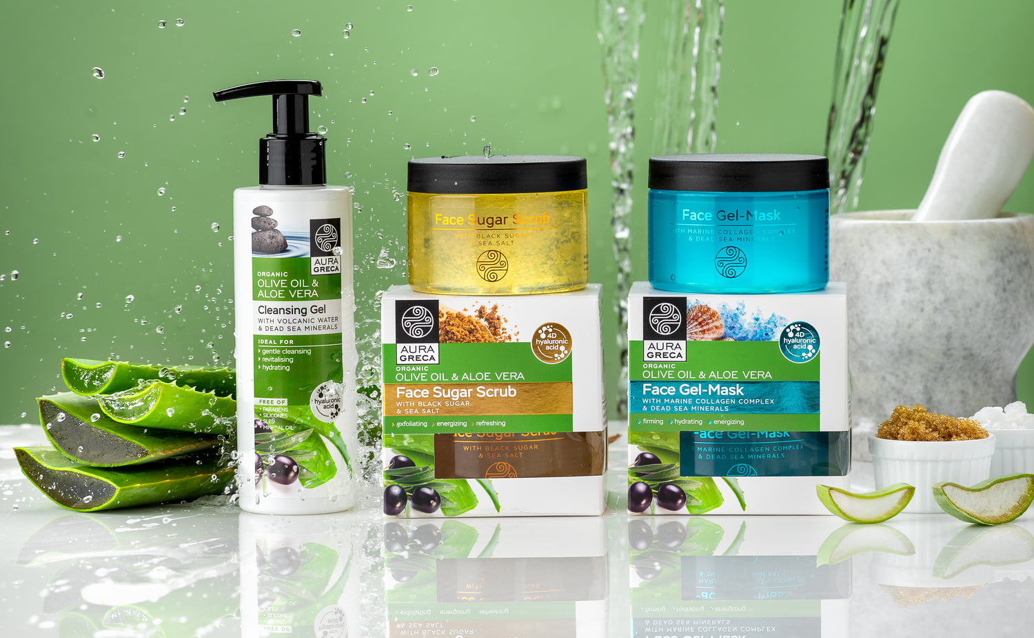 Aura Greca Face Cleansers